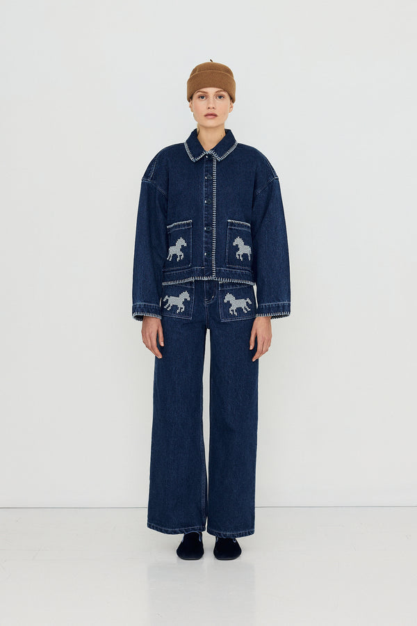 VEST DENIM UNI + PRINT