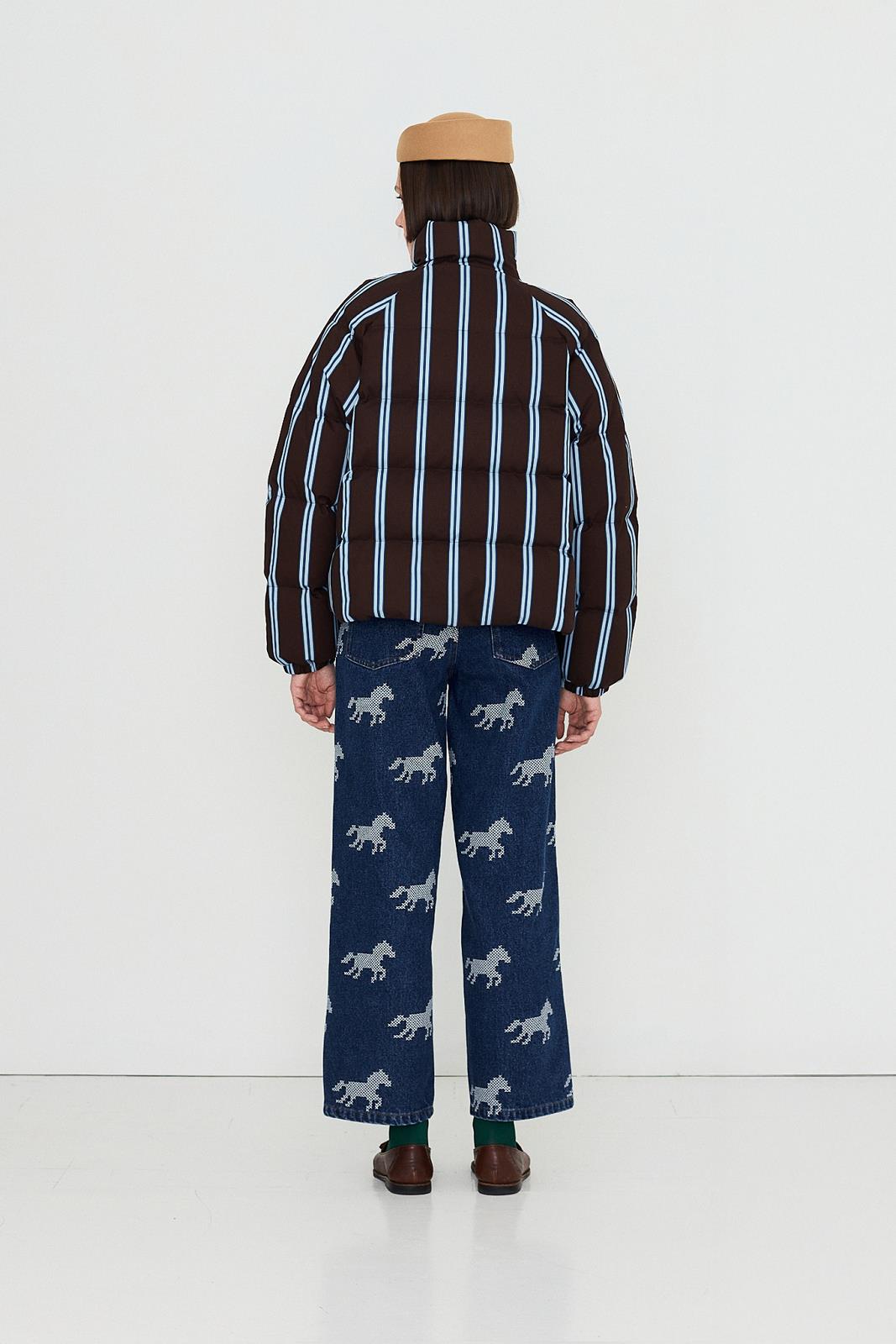 JAS DBRUIN STREEP BLAUW