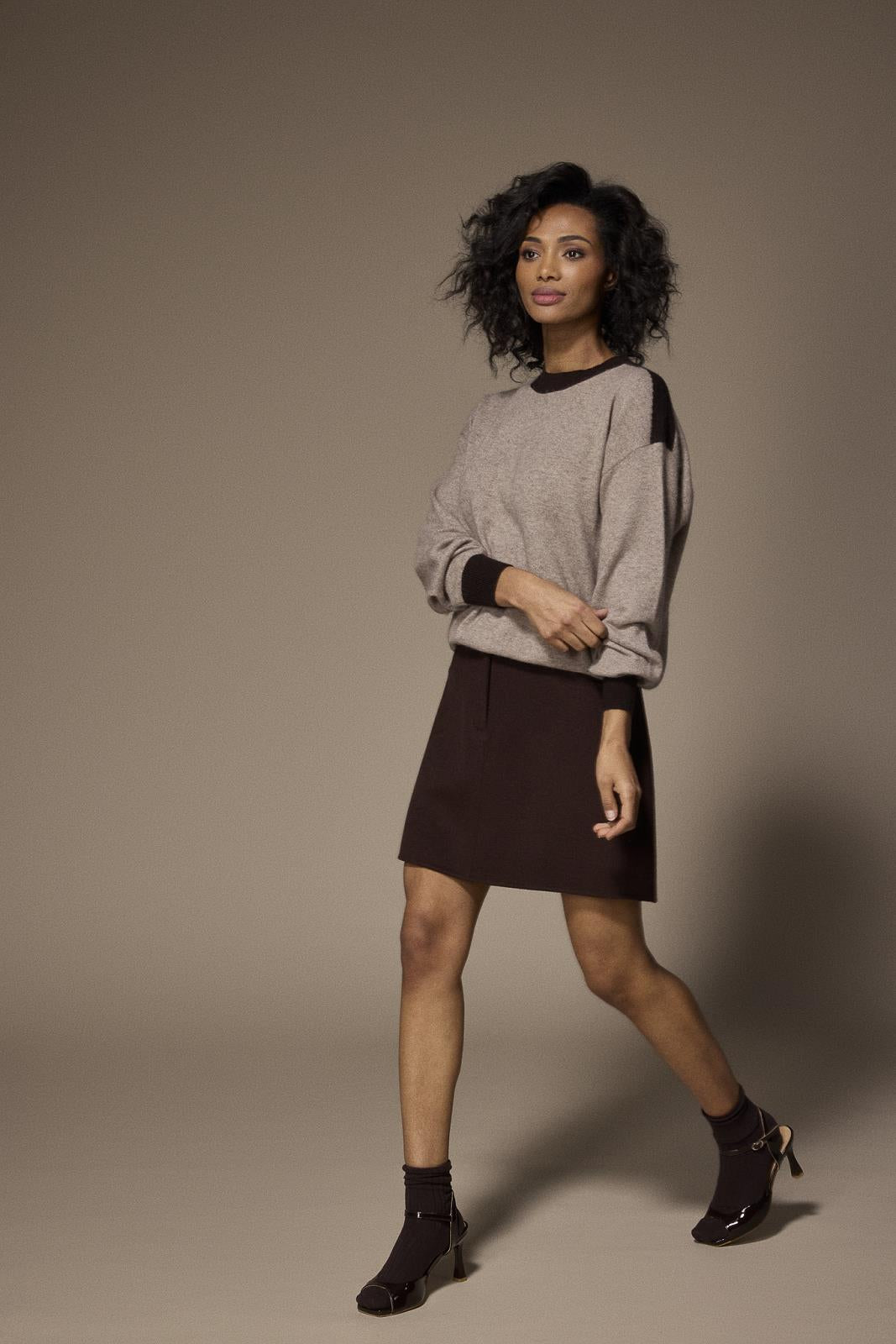 PULL LM BI COLOR TAUPE