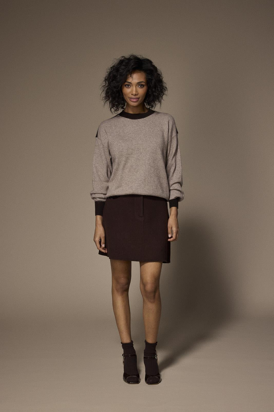 PULL LM BI COLOR TAUPE