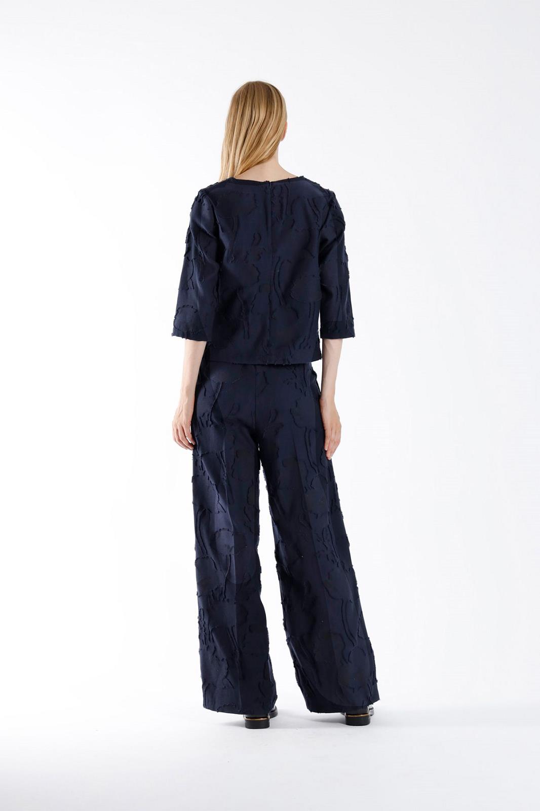 PANTS DRESSED L-*-UNI+APPLI-BLUE DARK (N