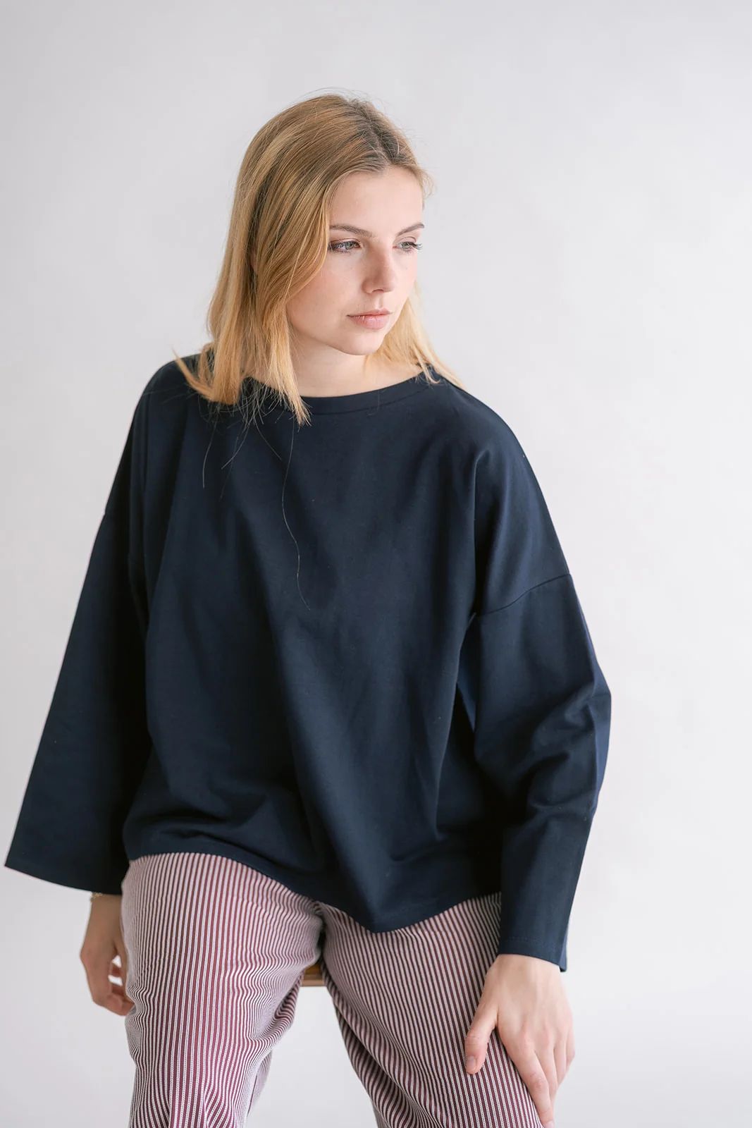 SWEATER 3/4M MARINE