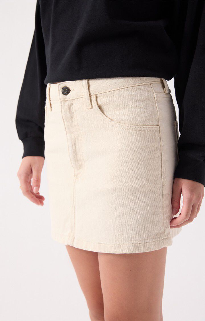 ROK KORT DENIM ECRU