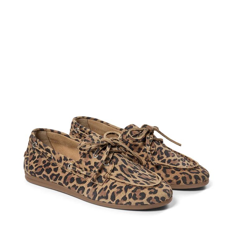 BOATSHOE SUEDE LEOPARD