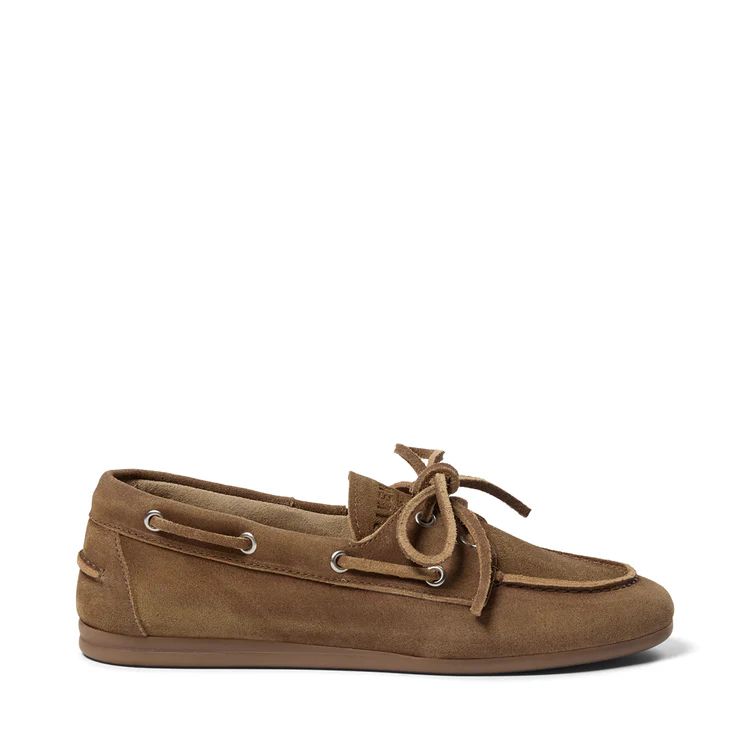 BOATSHOE SUEDE BRUIN