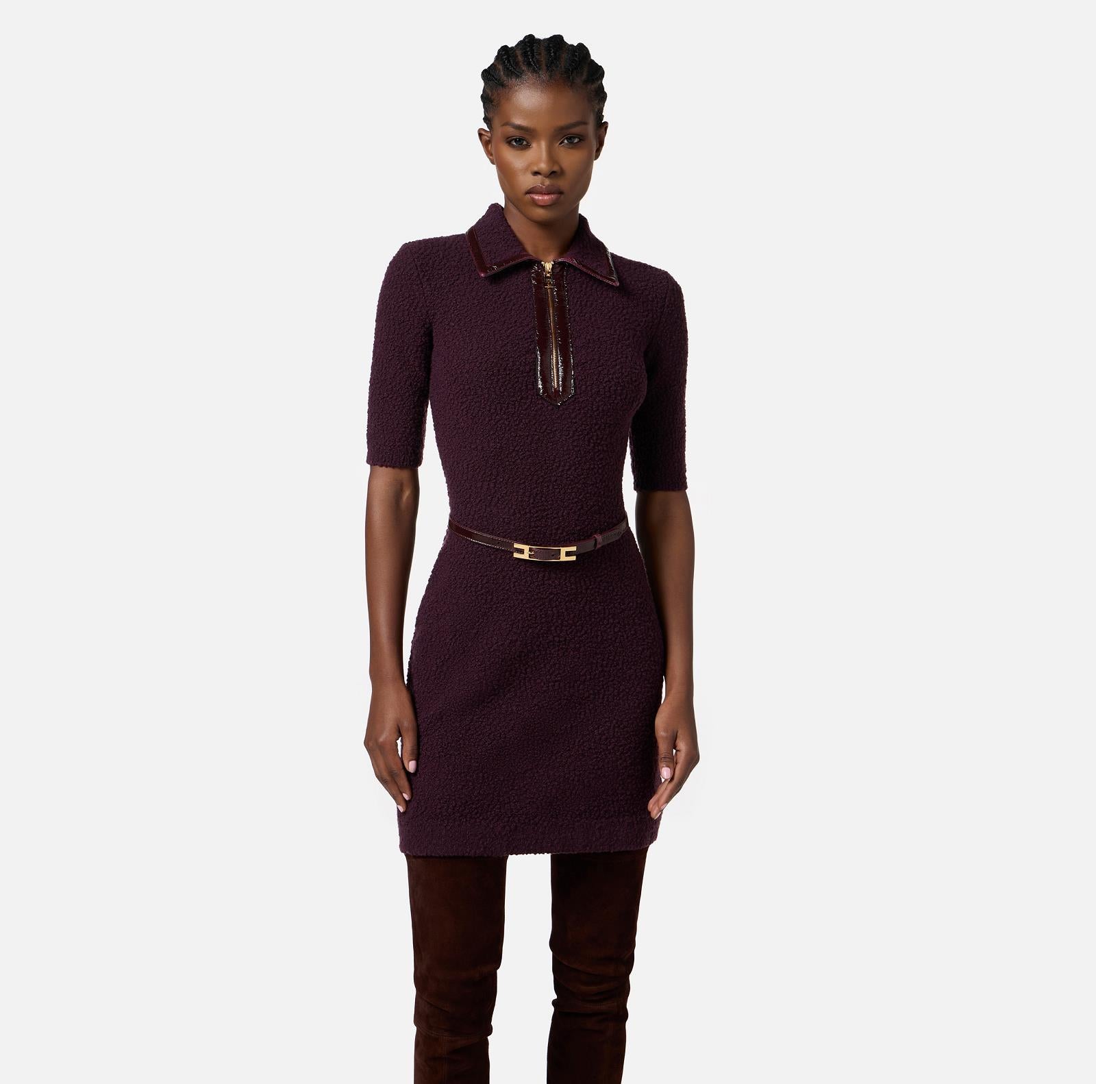 DRESS SS-*-UNI-AUBERGINE