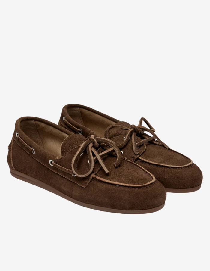 BOATSHOE SUEDE BRUIN