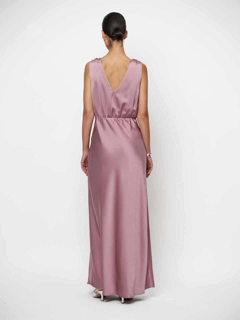 Dante6-Marcia satin maxi dress Mauve