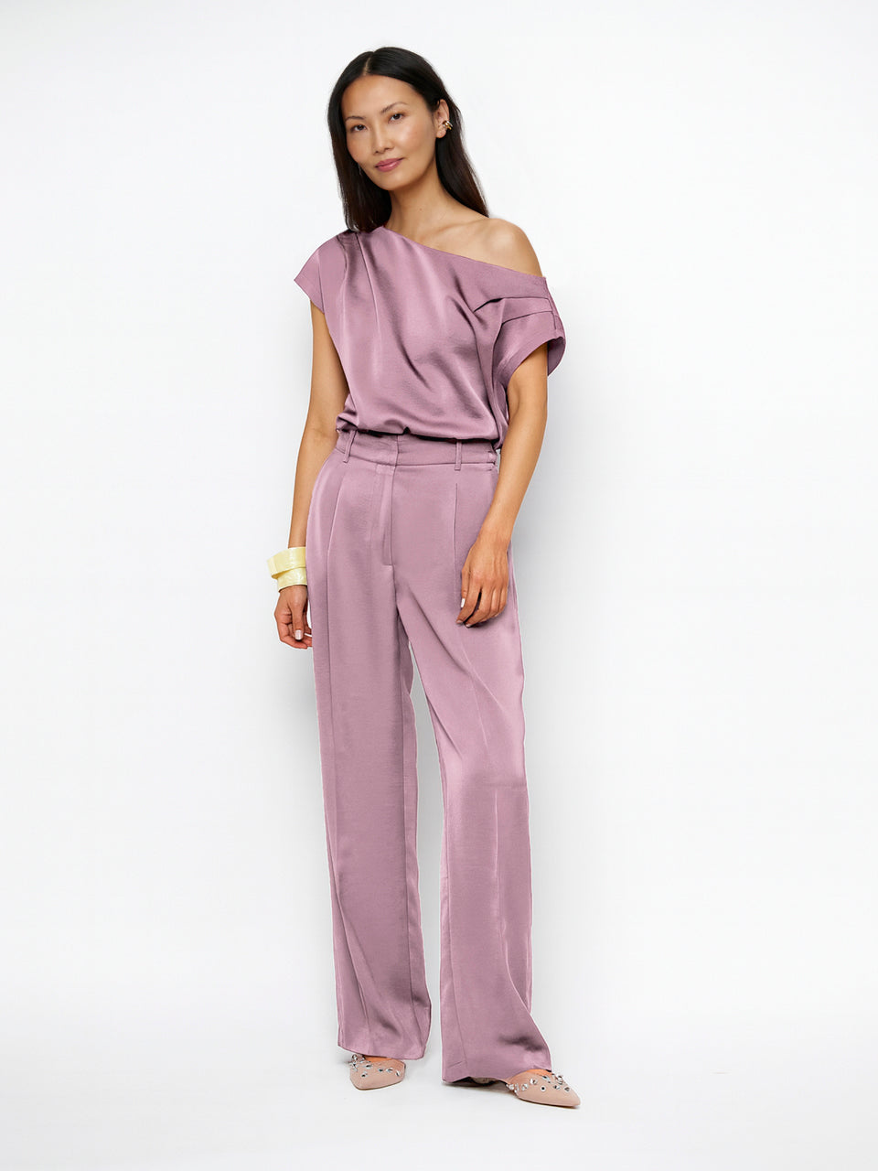 Dante6-Roam satin drapey top Mauve