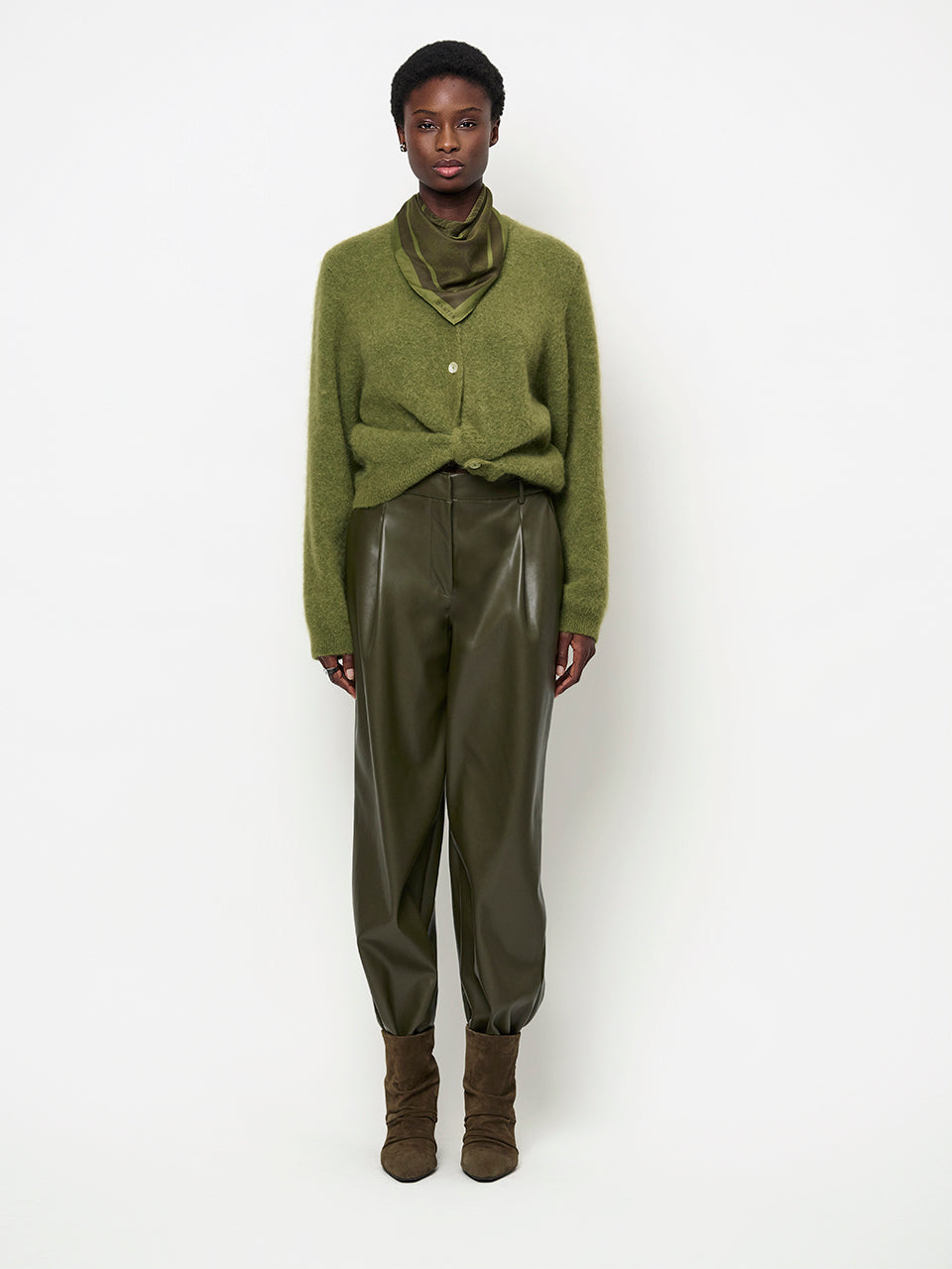 Dante6-Minora faux leather barrel pants