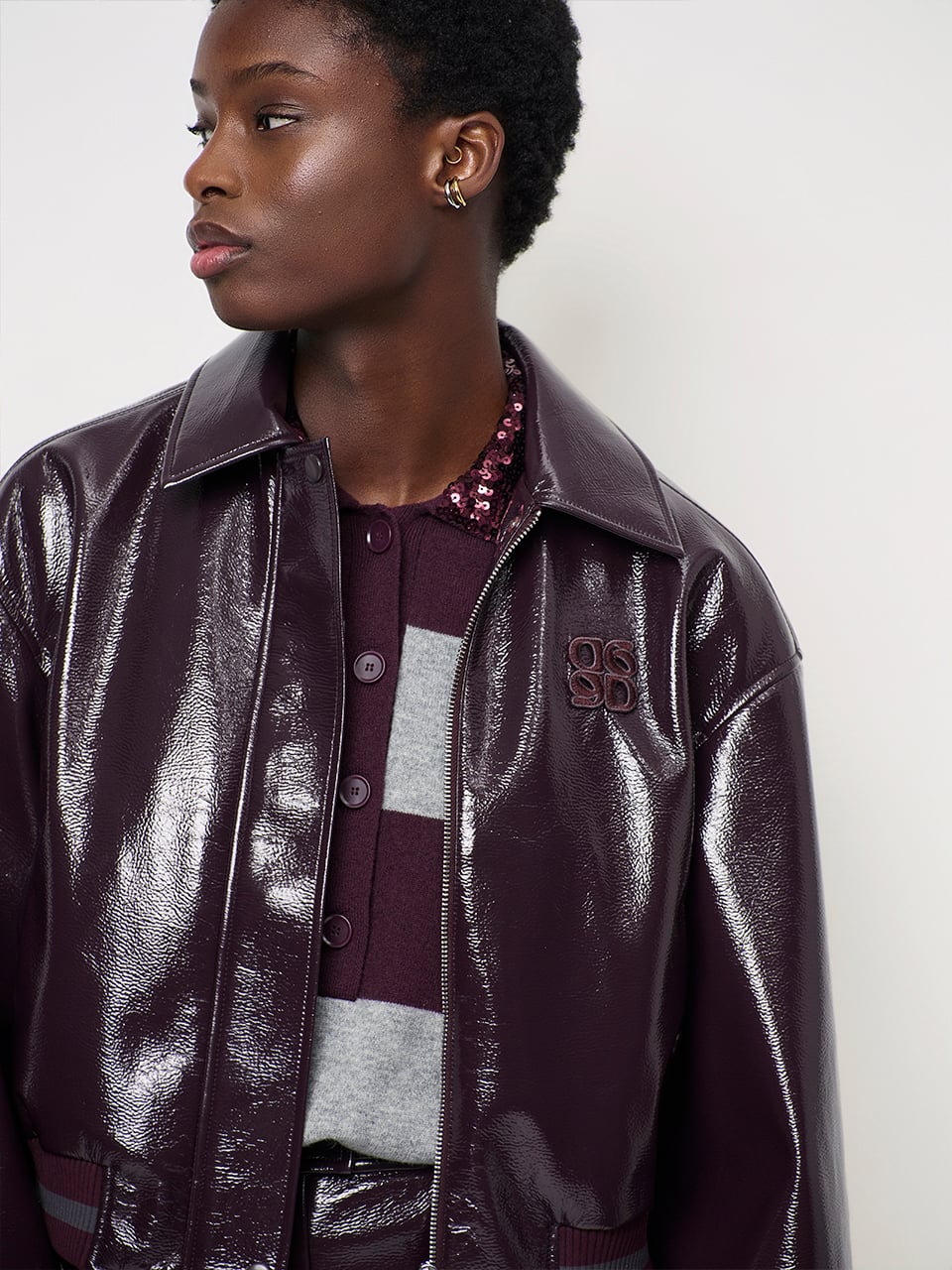 Dante6-Dalyn faux crackle leather bomber