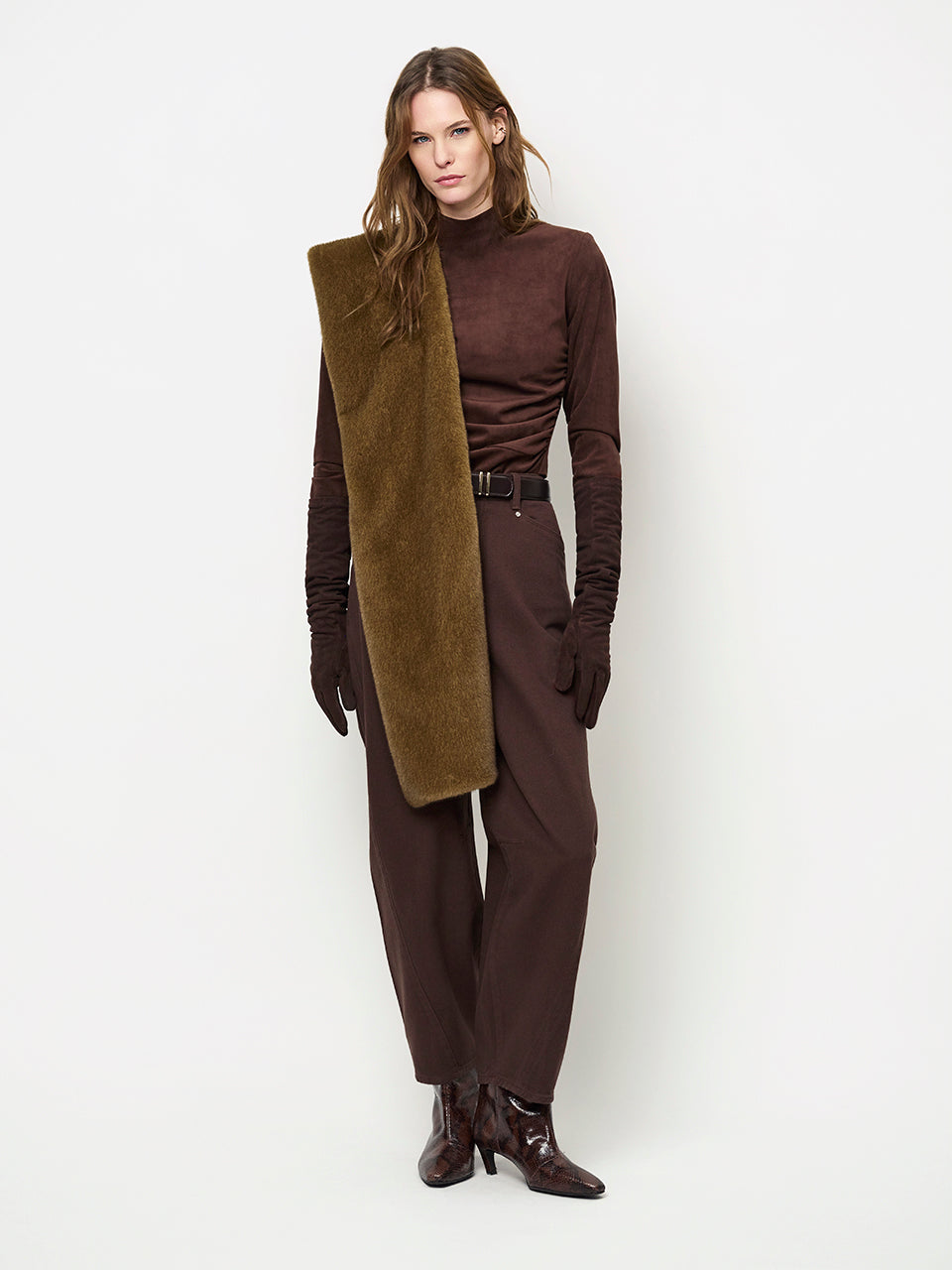 Dante6-Brave barrel leg jeans Espresso B