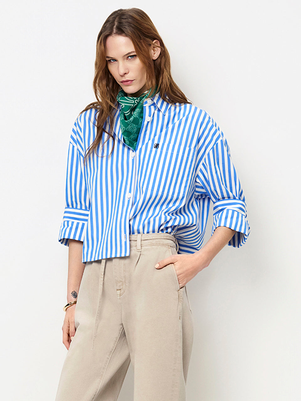 Dante6-Gabe stripe shirt Crisp Blue