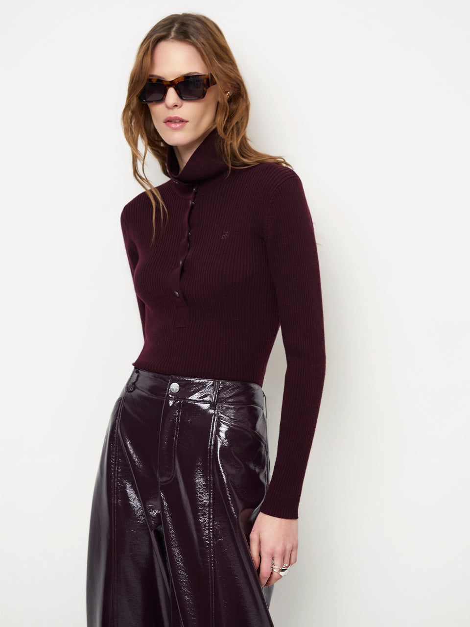 Dante6-Lisai rib-knitted polo sweater Da