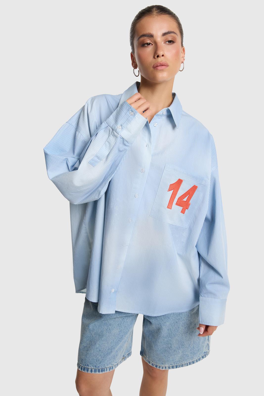 Woven Faded Stripe Blouse