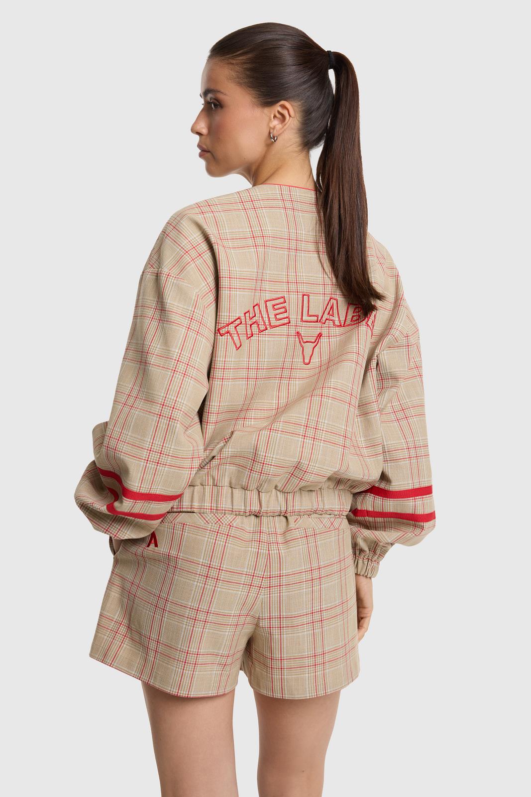 Woven Sporty Check Bomber