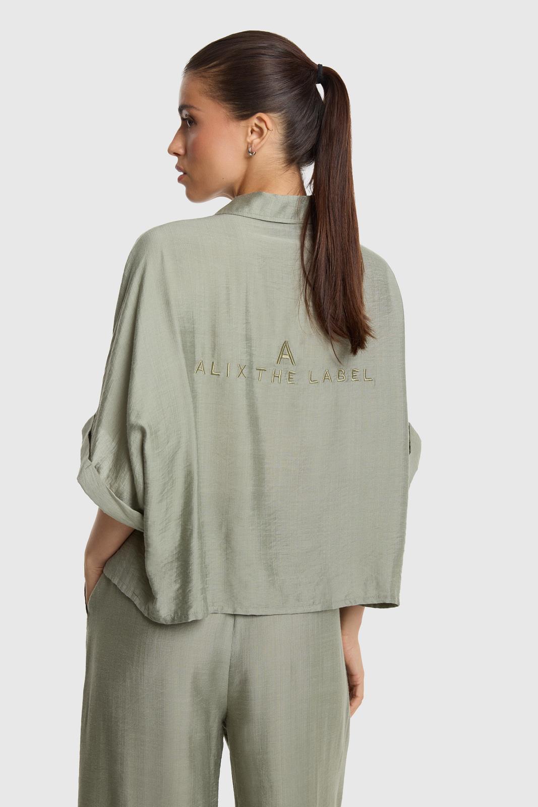 Woven Irregular Oversized Blouse