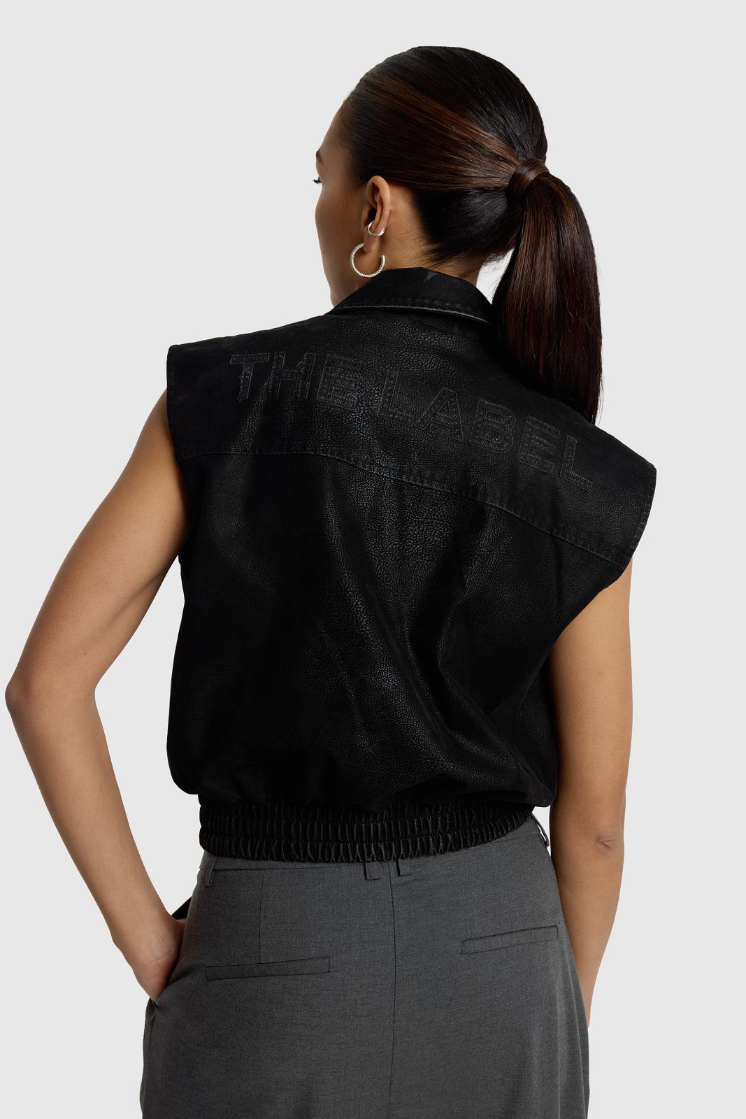 Woven Faux Suede Biker Jacket