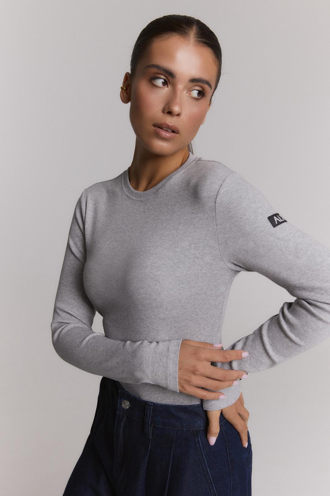Knitted Rib Longsleeve T-Shirt