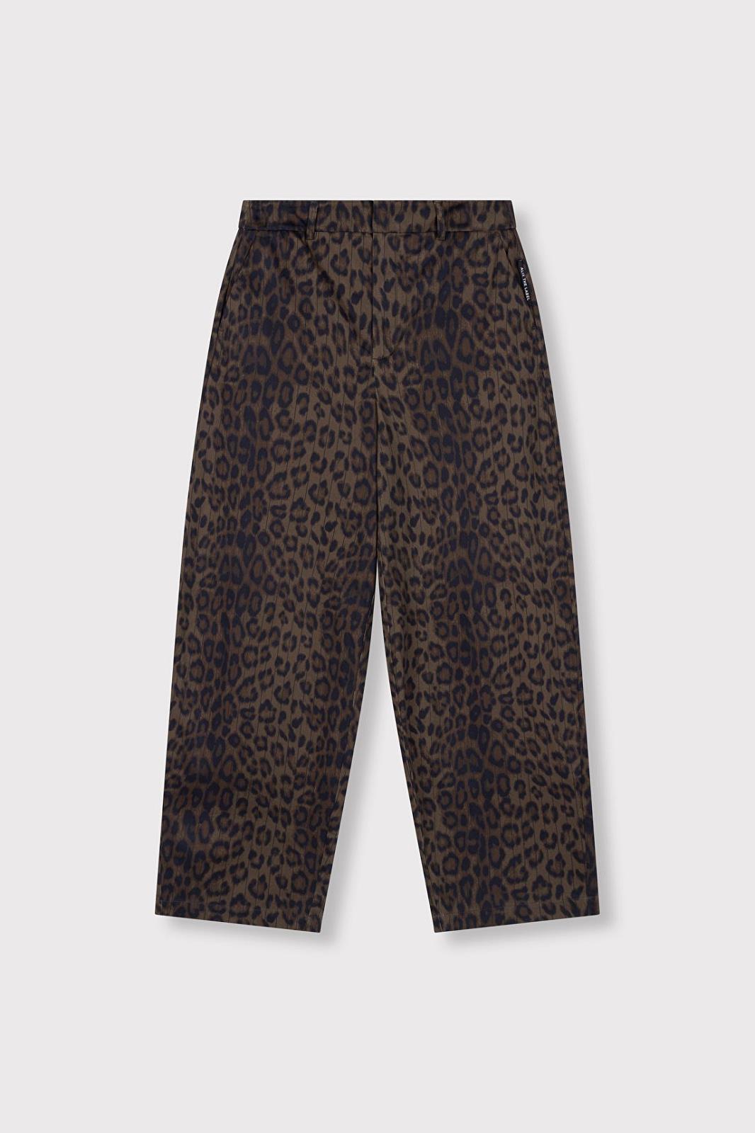 Woven Animal Barrel Pants