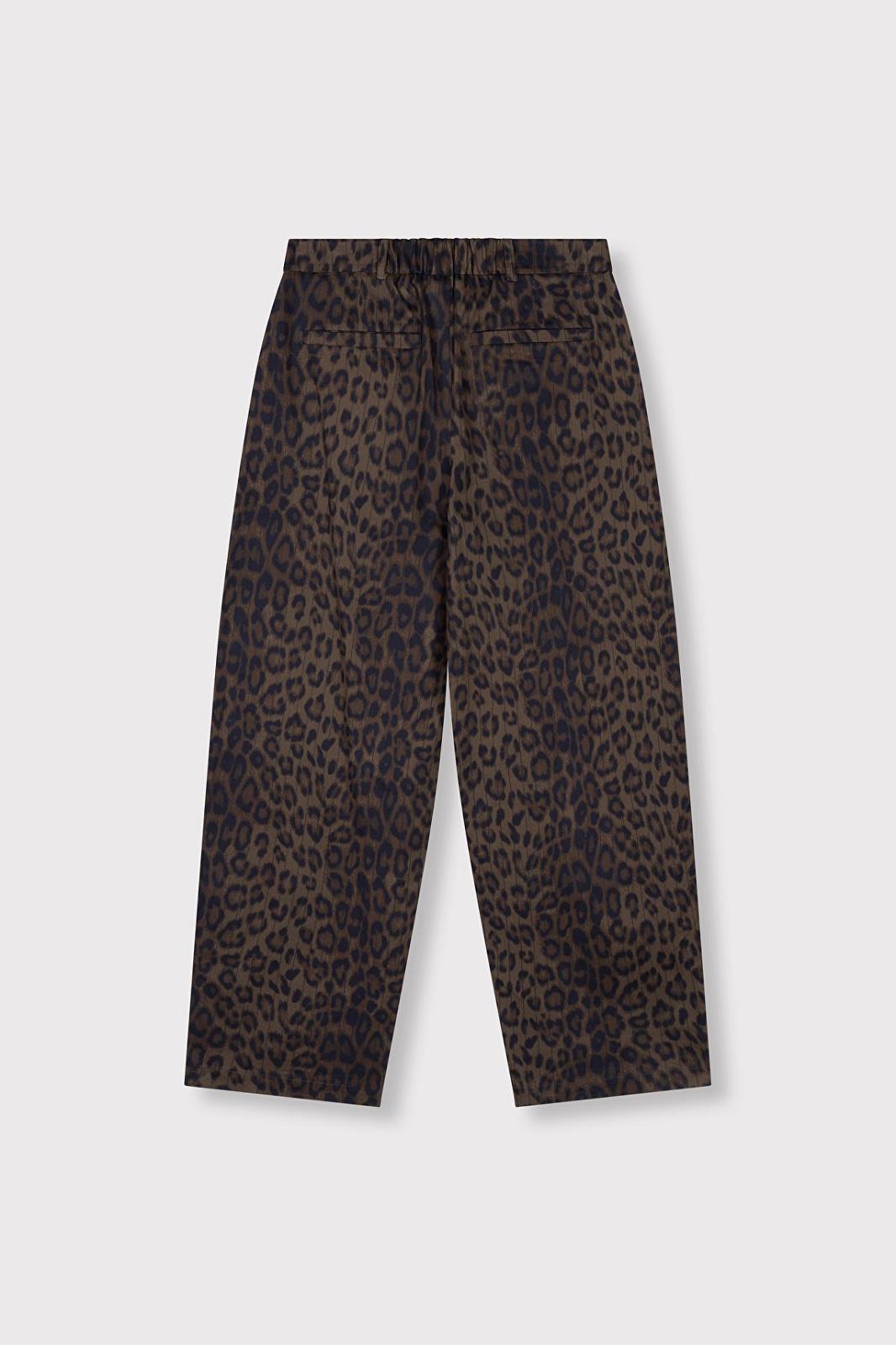 Woven Animal Barrel Pants