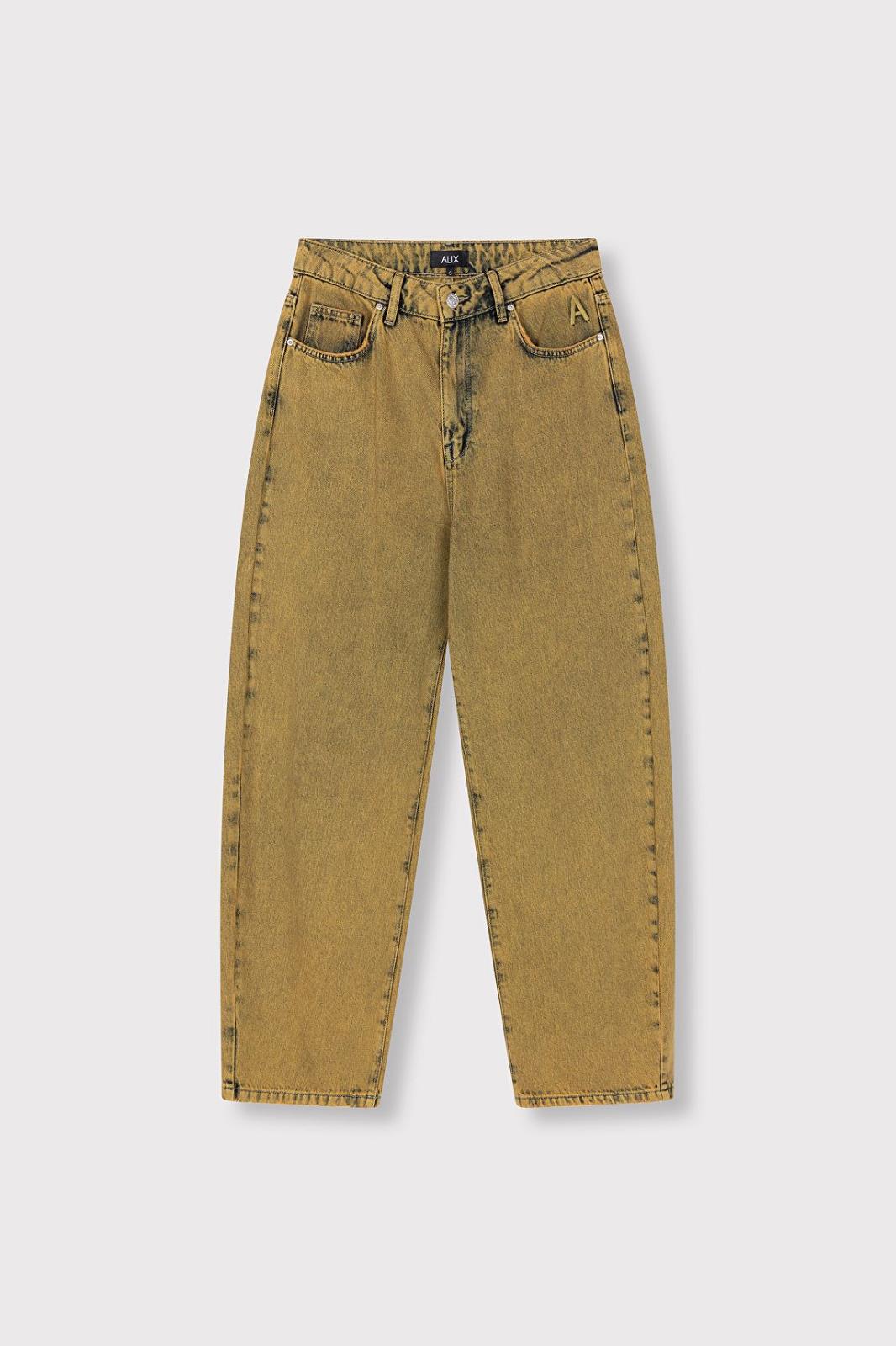 Woven Overdyed Denim Pants