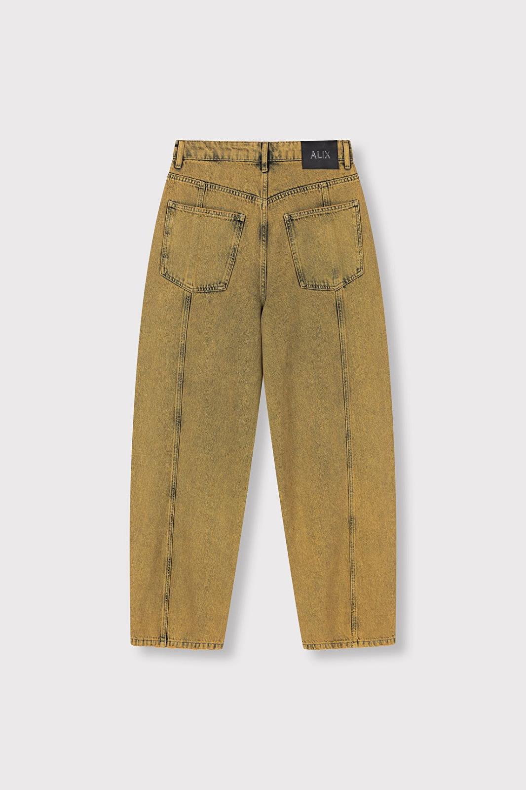 Woven Overdyed Denim Pants