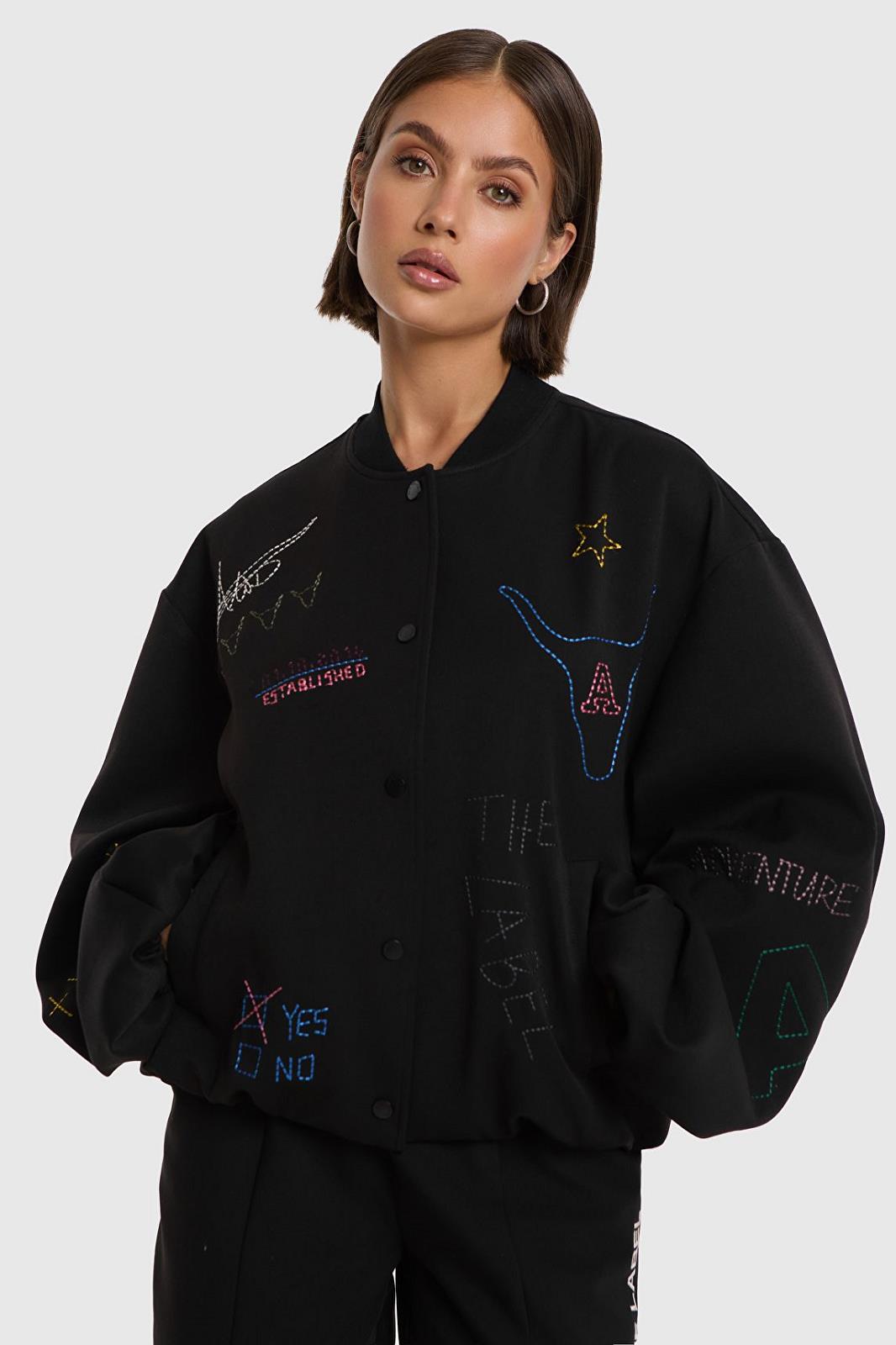 Woven Artwork Bomber