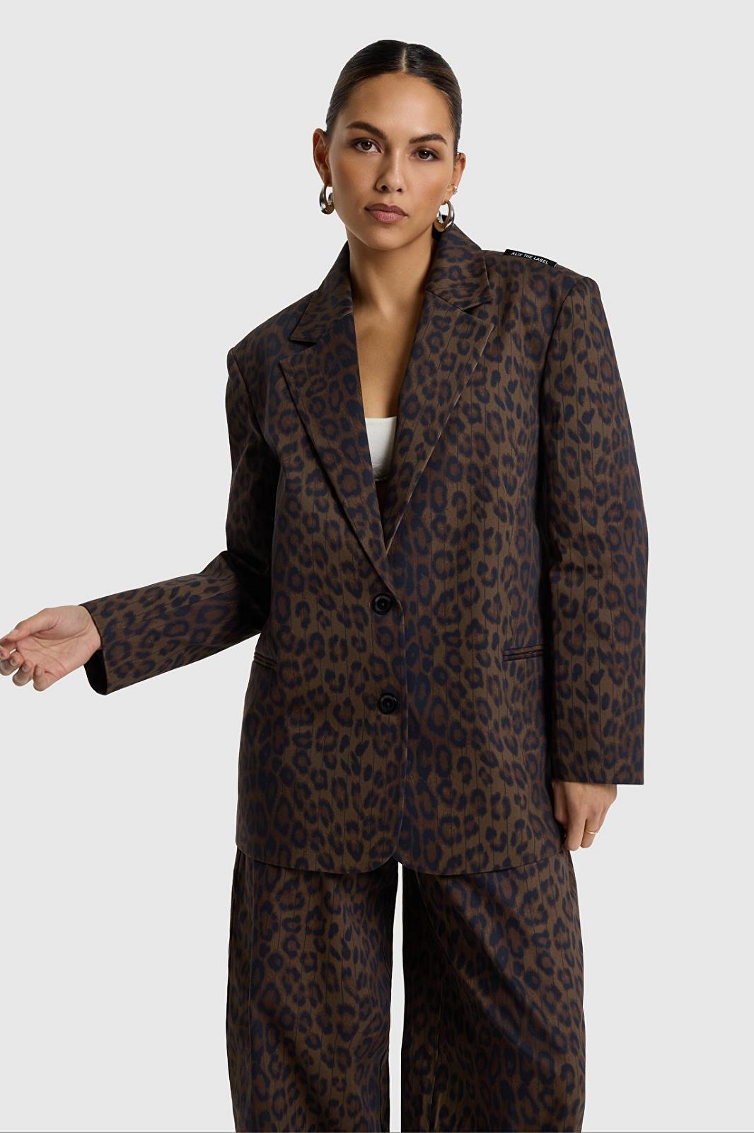 Woven Animal Blazer
