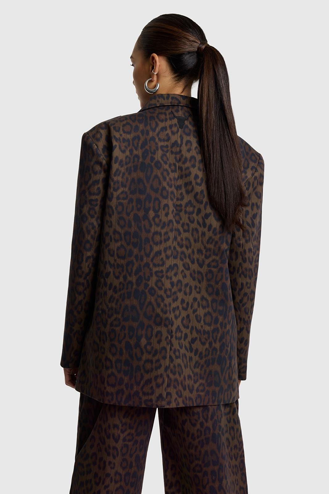 Woven Animal Blazer