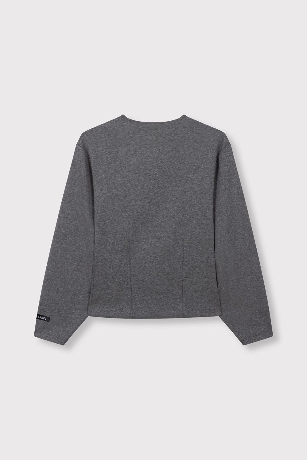 Knitted Fitted Balloon Sleeve Top