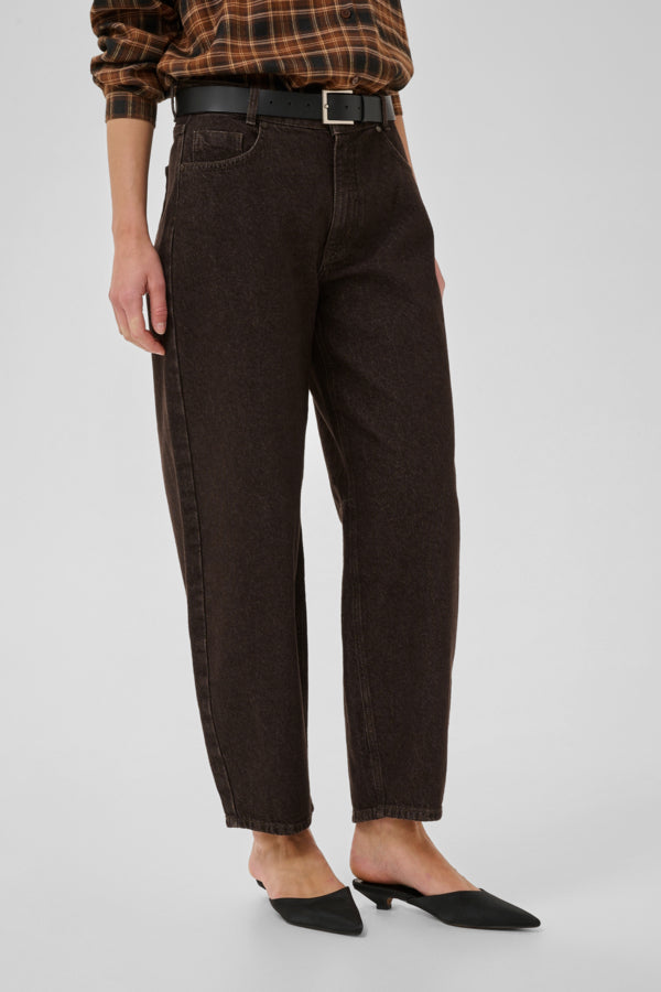 Denim Jeans Dark Brown Wash