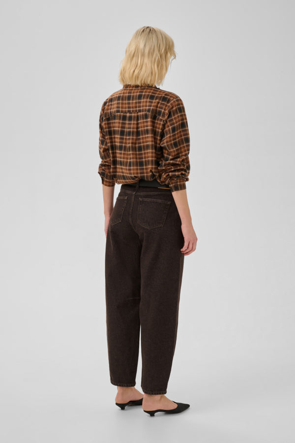Denim Jeans Dark Brown Wash