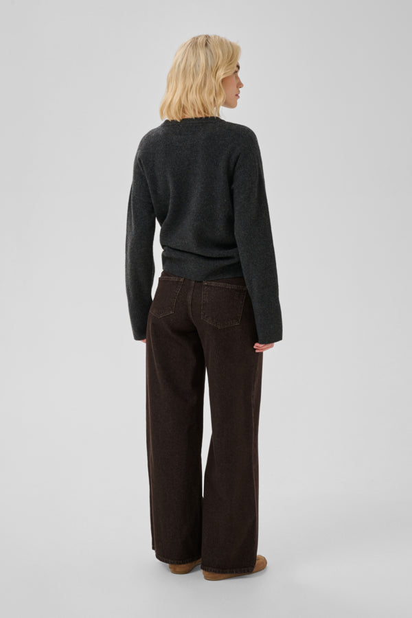 Denim Jeans Dark Brown Wash