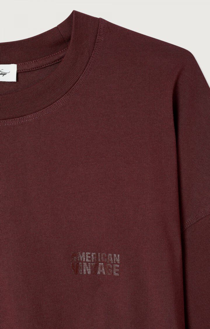 T-SHIRT LANGE MOUWEN BORDEAUX