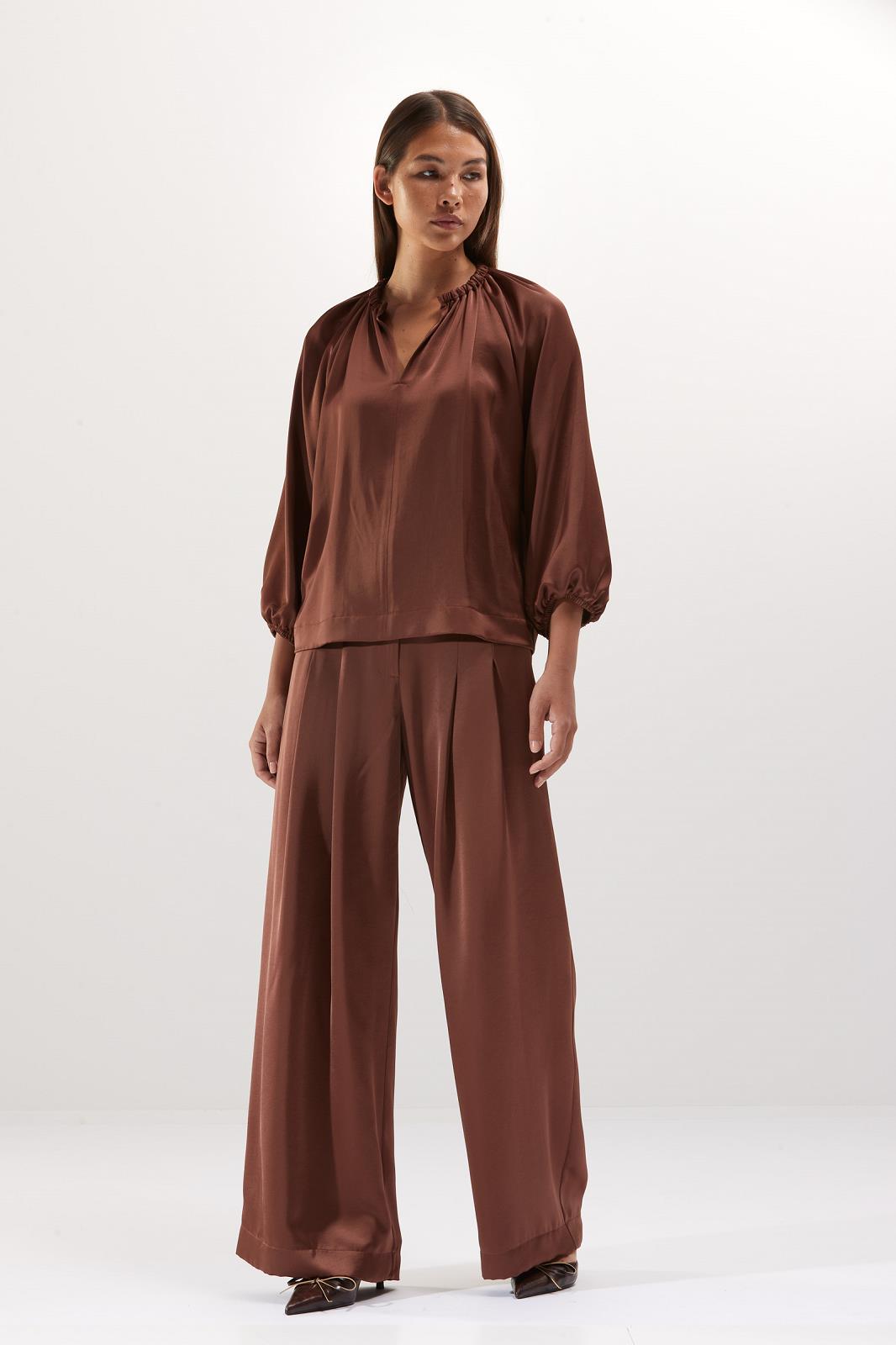 BROEK UNI COGNAC