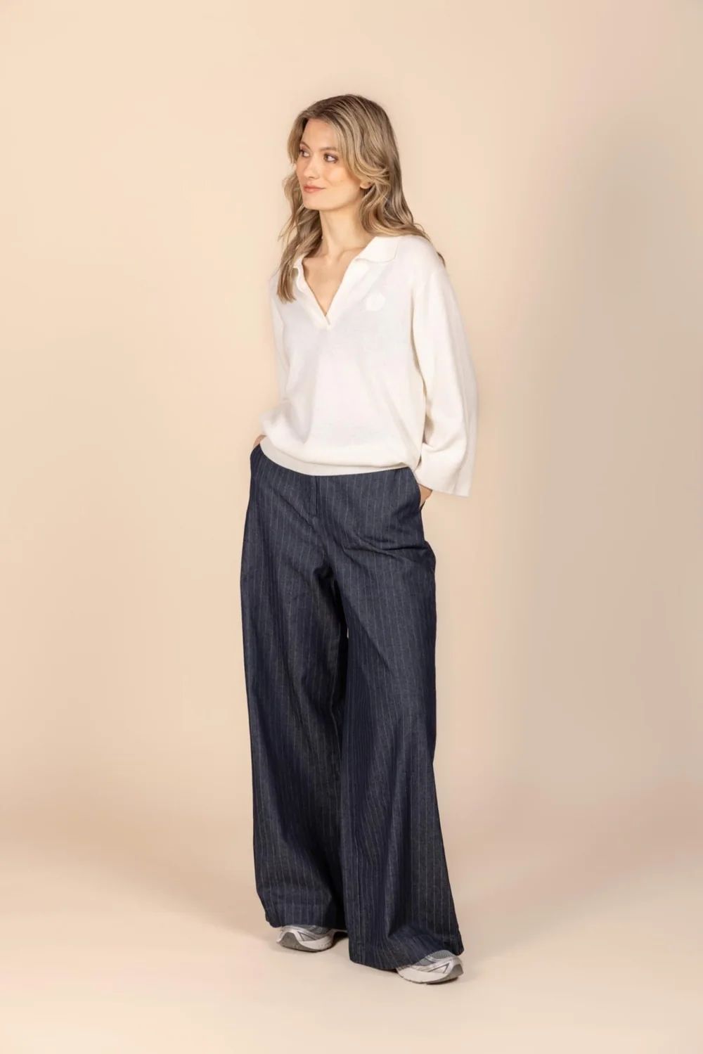 LADIES TROUSERS DARK BLUE