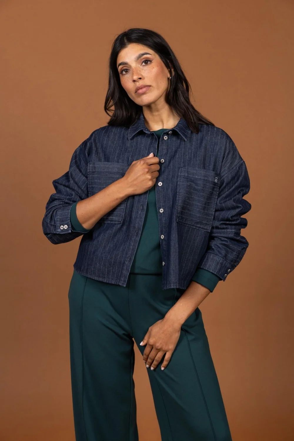 LADIES SHIRT DARK BLUE