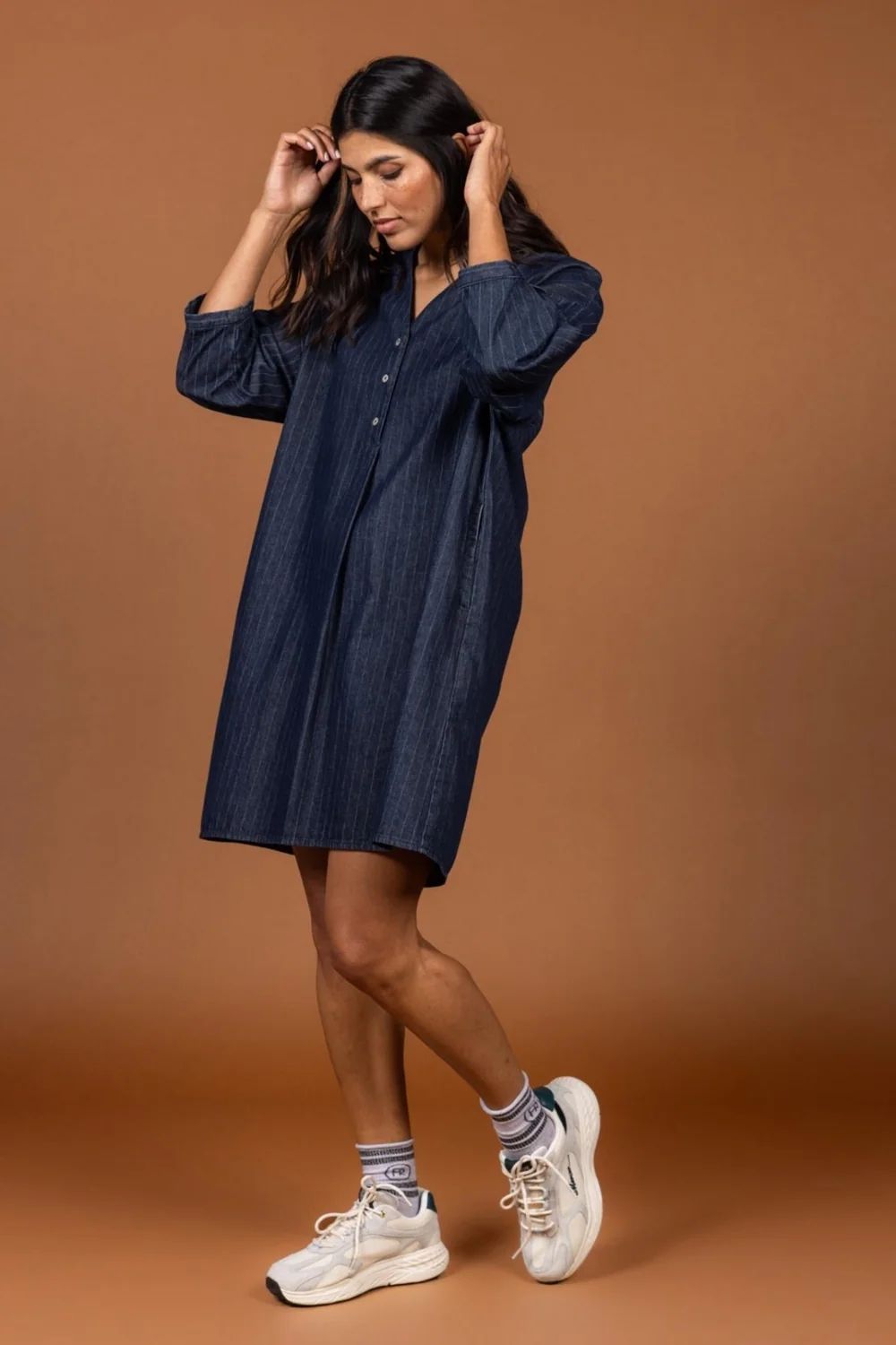 LADIES DRESS DARK BLUE