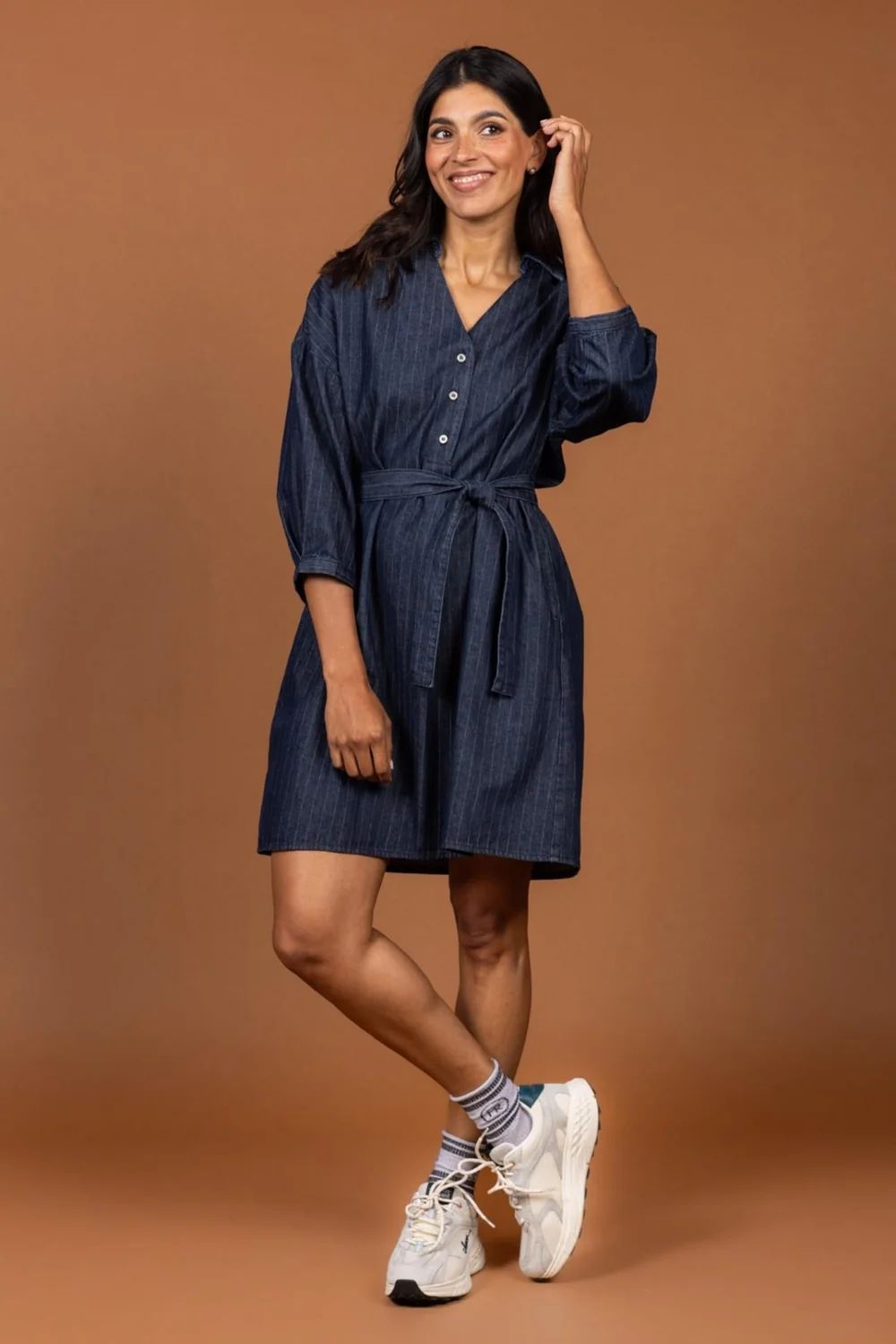 LADIES DRESS DARK BLUE