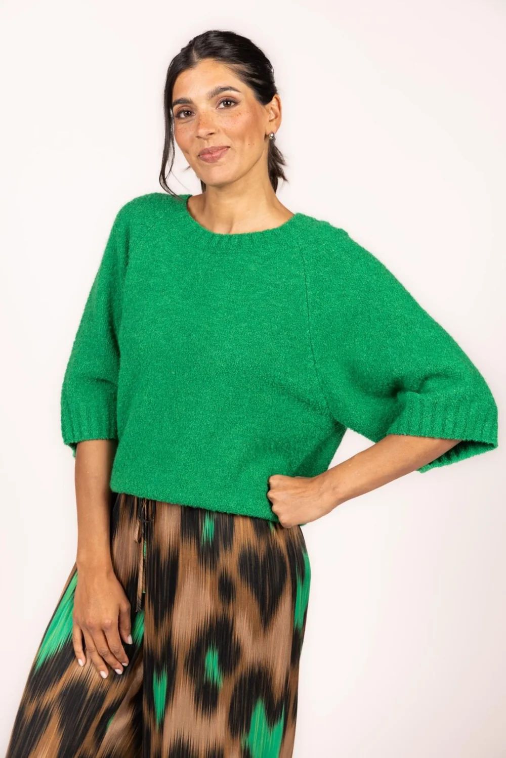 LADIES SWEATER GREEN