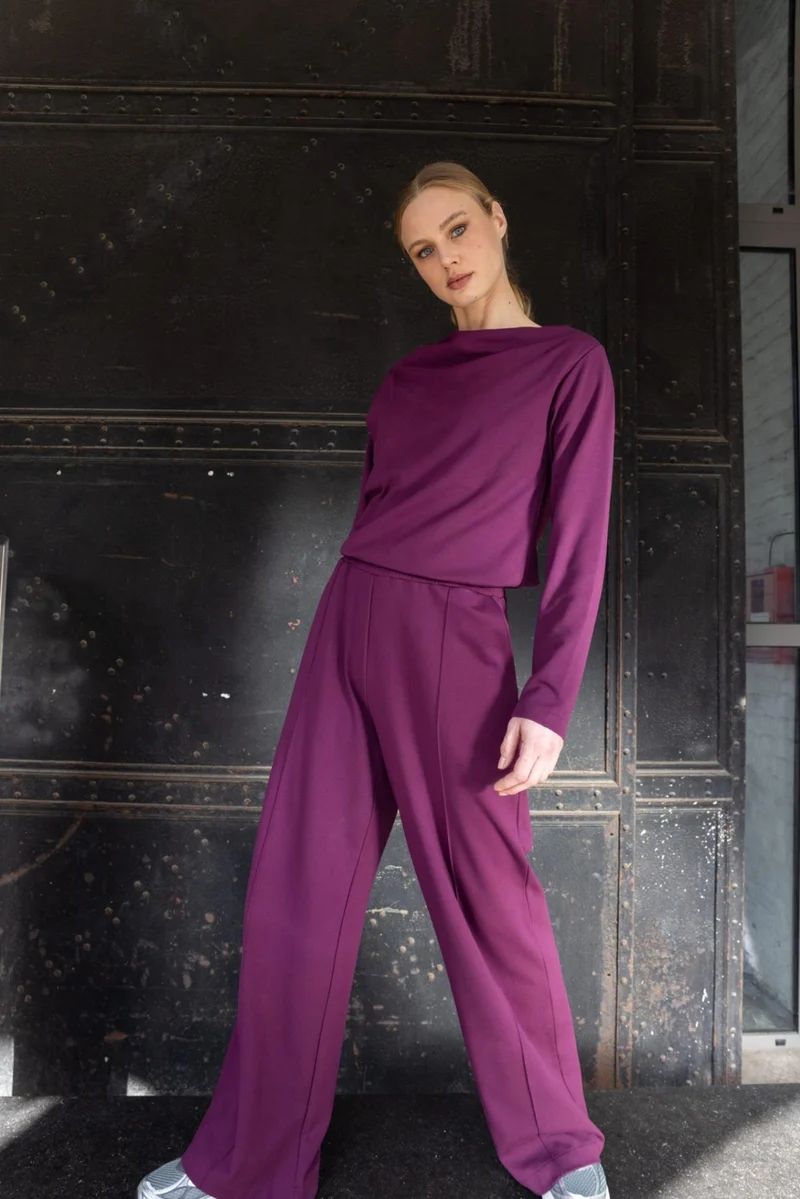 LADIES TROUSERS PRUNE