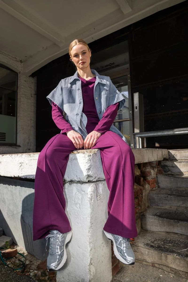 LADIES TROUSERS PRUNE