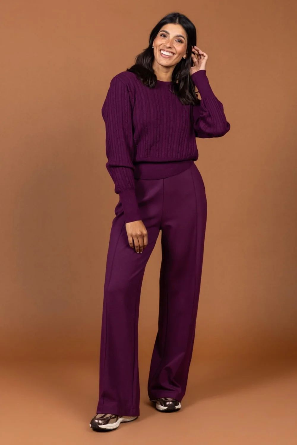 LADIES TROUSERS PRUNE