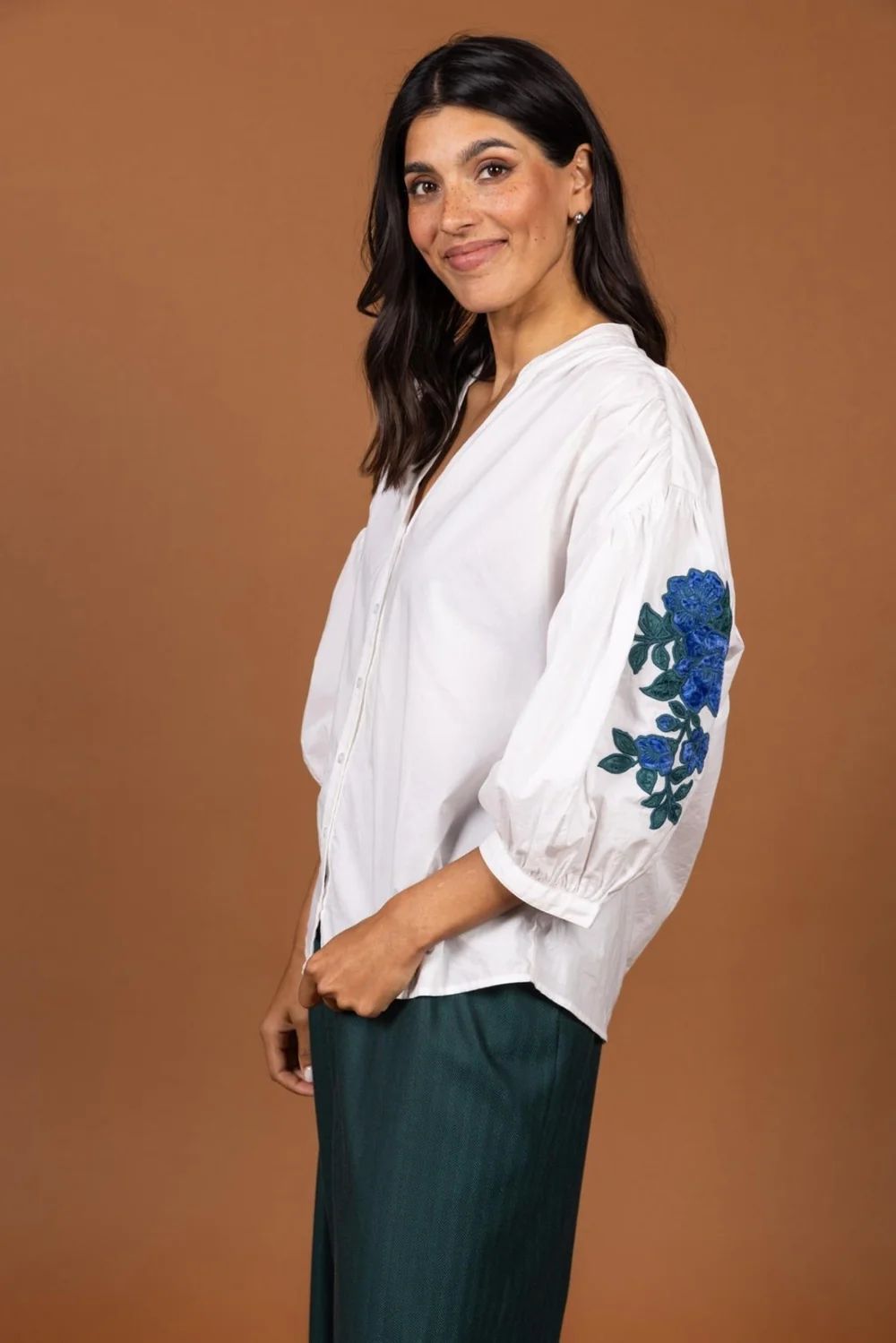 LADIES BLOUSE PETROL