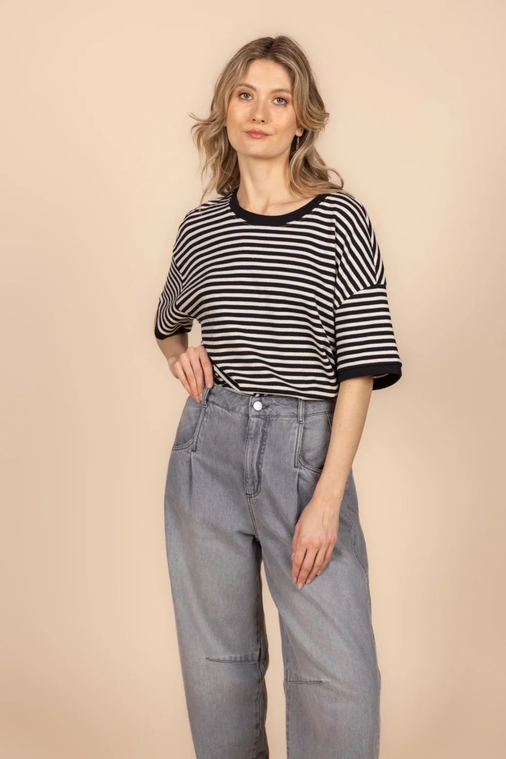LADIES TROUSERS GREY JEANS
