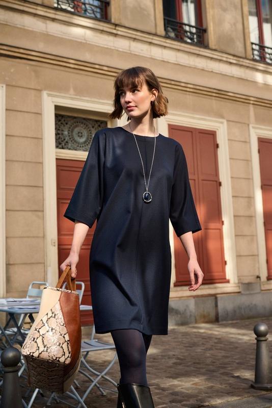 Dress Jersey RN Short  NPK EVENING BLUE