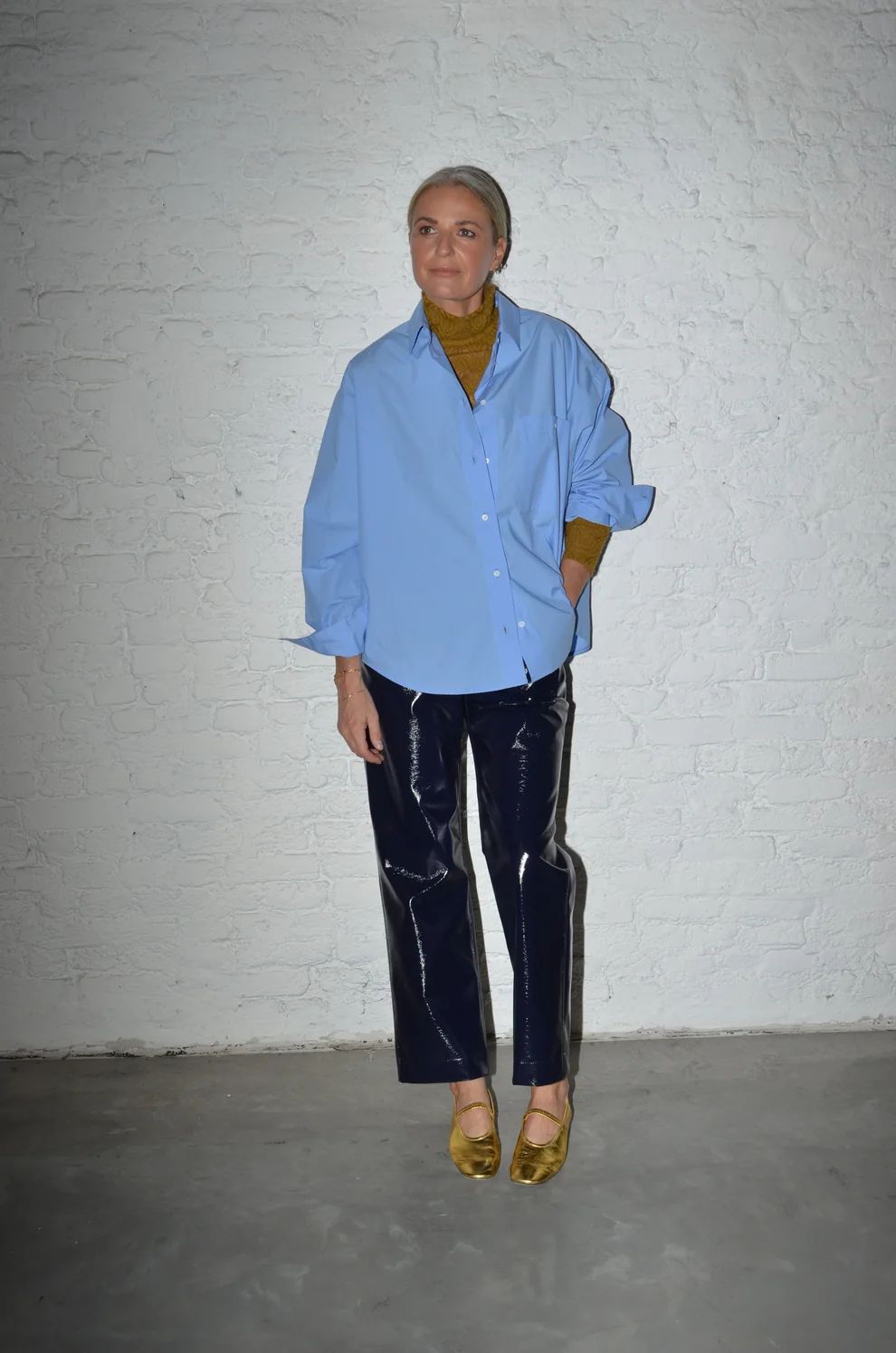 OVERSIZED BLOES BLAUW