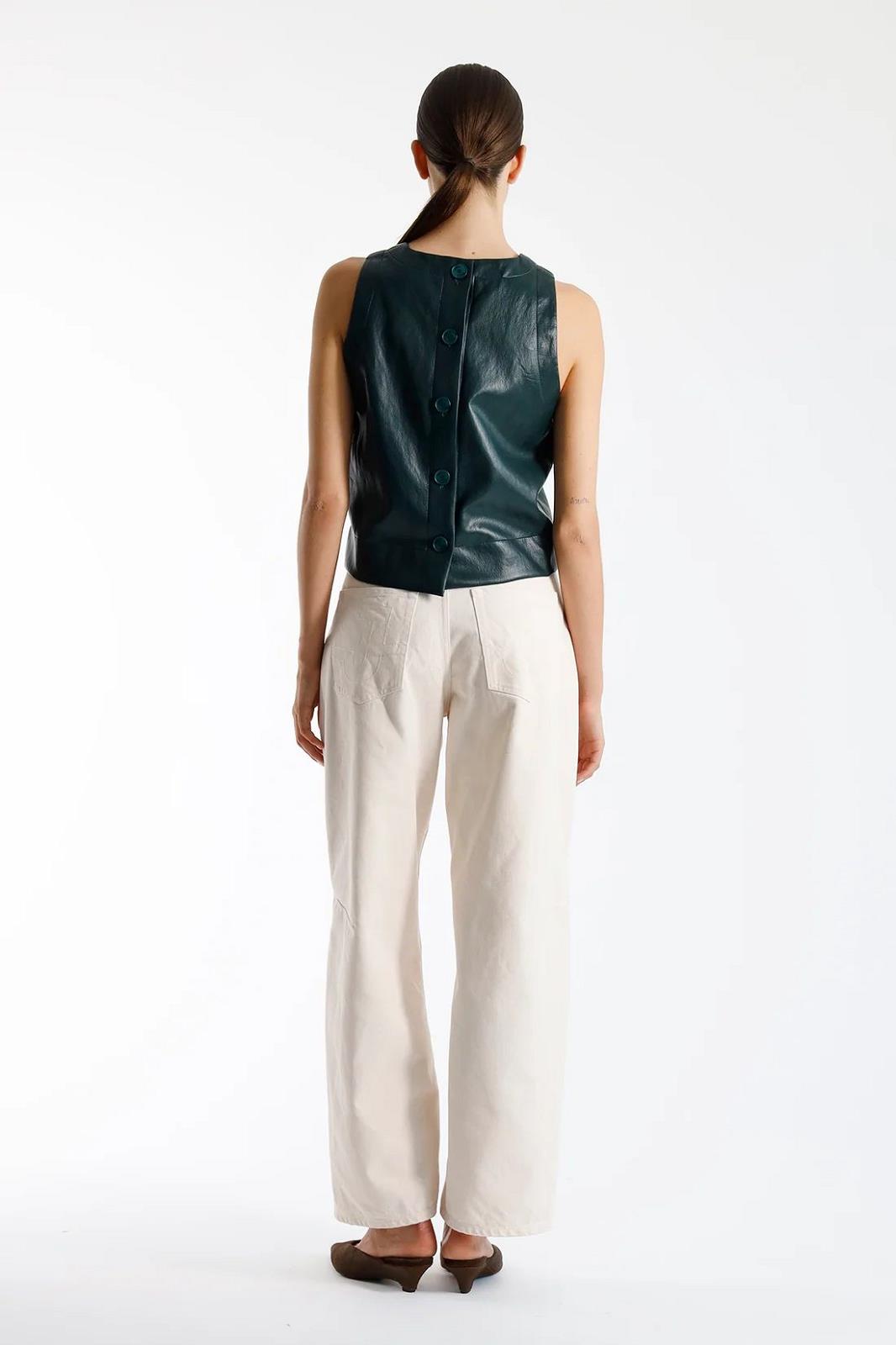 BROEK DENIM BARREL ECRU