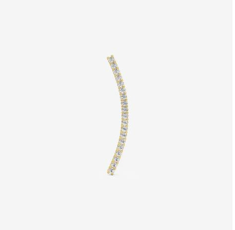 GOUDEN OORRING MET DIAMANT